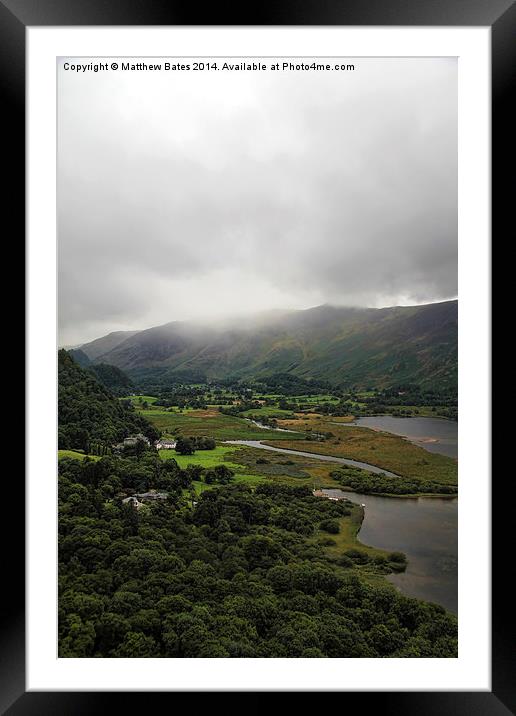 Derwent Water Framed Mounted Print by Matthew Bates