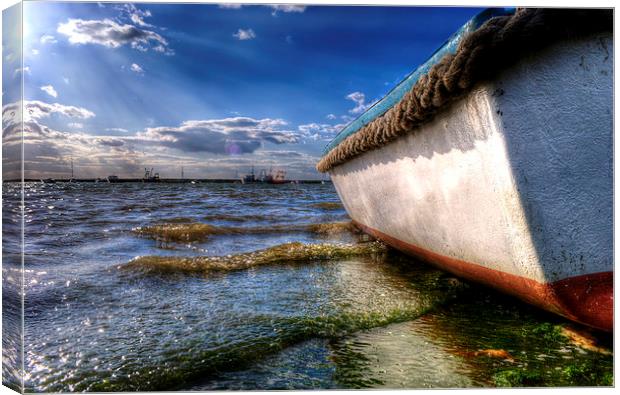 Mersea Island Boat Canvas Print by Nigel Bangert