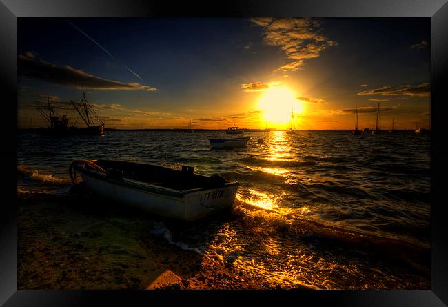 West Mersea Sunset Framed Print by Nigel Bangert