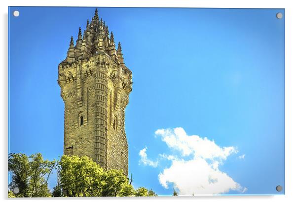 National Wallace Monument Stirling Acrylic by Tylie Duff Photo Art