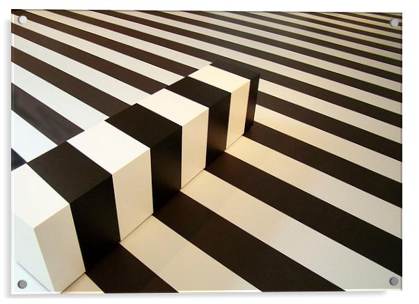 Interrupted Lines Acrylic by Harry Hadders