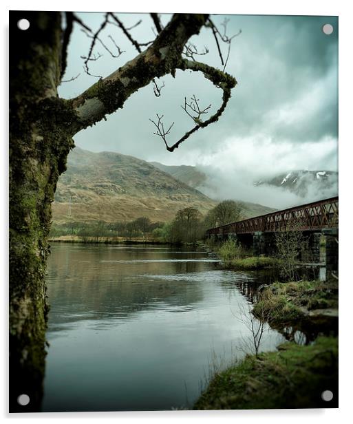 Bridge over the Loch Acrylic by Fraser Hetherington