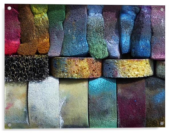 Multicolored sponges Acrylic by Harry Hadders