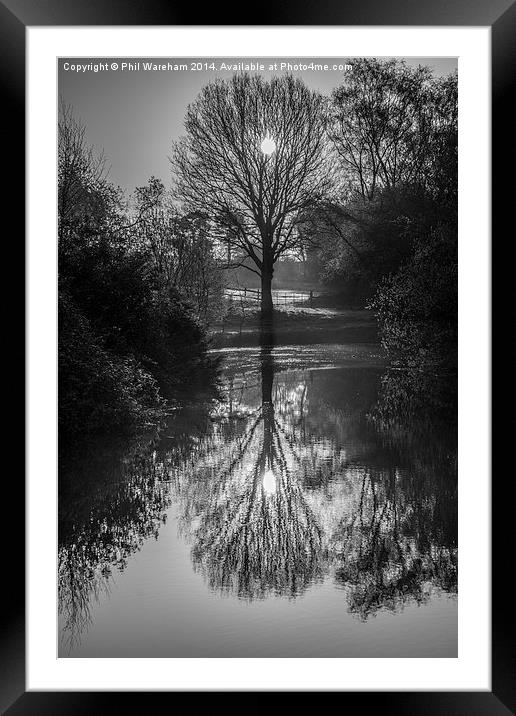 Lake Reflections Framed Mounted Print by Phil Wareham