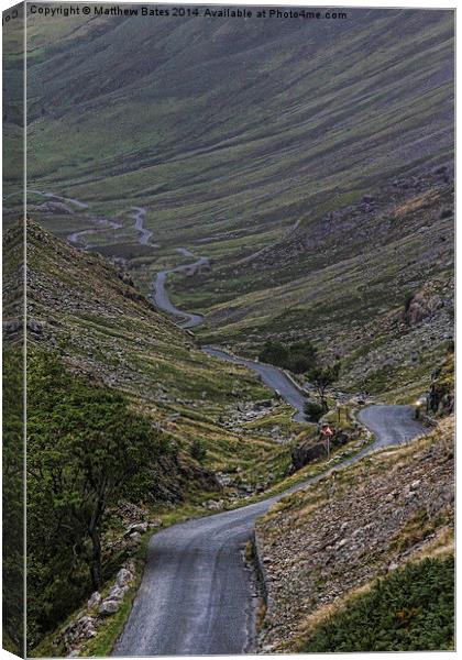 Honnister Pass Canvas Print by Matthew Bates
