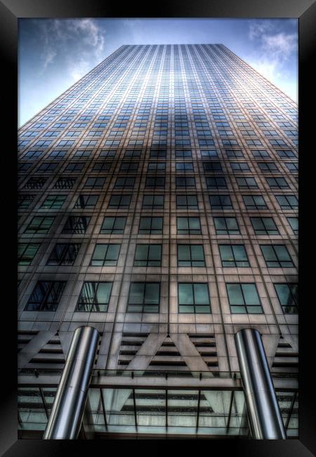 Canary Wharf Tower Framed Print by David Pyatt