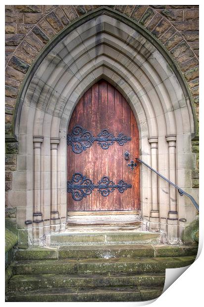 Old Wooden Church Door Print by Oliver Porter