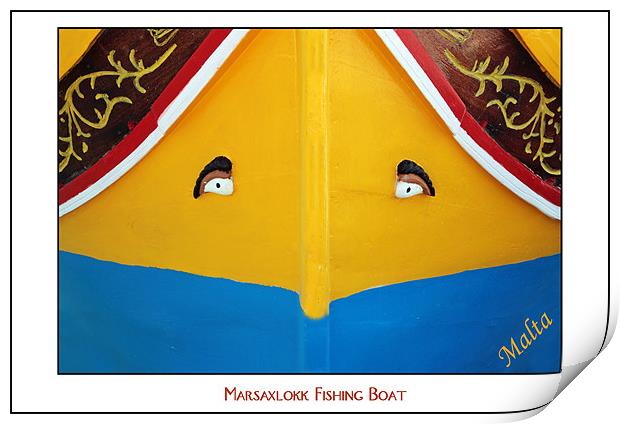 Marsaxlokk Boat Print by Gavin OMahony
