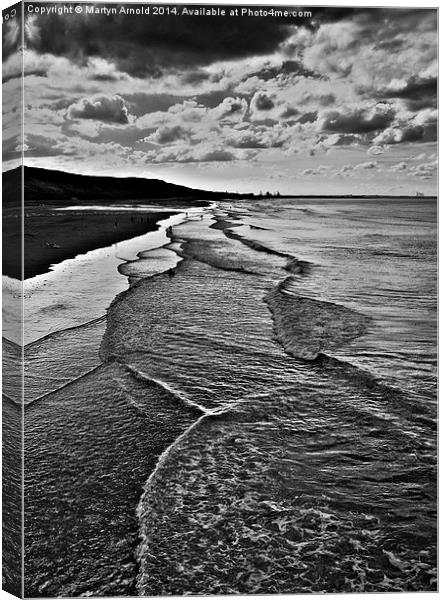 High Tide at Saltburn-by-the-Sea Canvas Print by Martyn Arnold