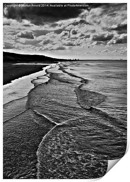 High Tide at Saltburn-by-the-Sea Print by Martyn Arnold