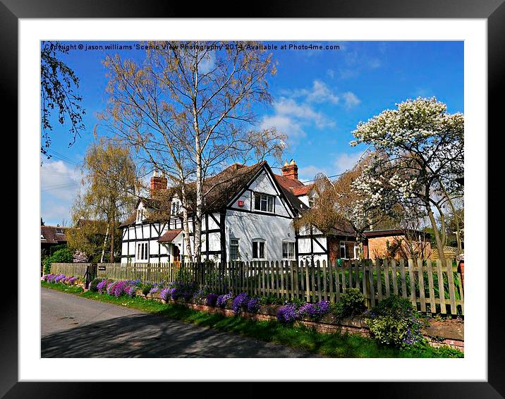 Flowers underline English Cottage Framed Mounted Print by Jason Williams
