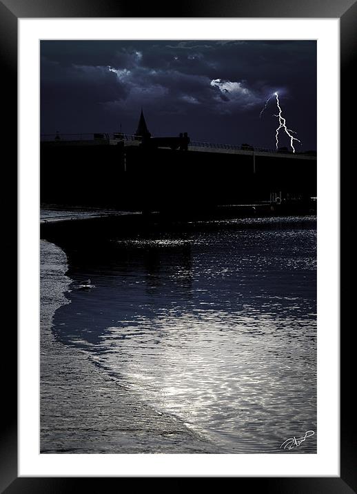 NIGHT LIGHT OVER CHATHAM DOCK Framed Mounted Print by Rob Toombs