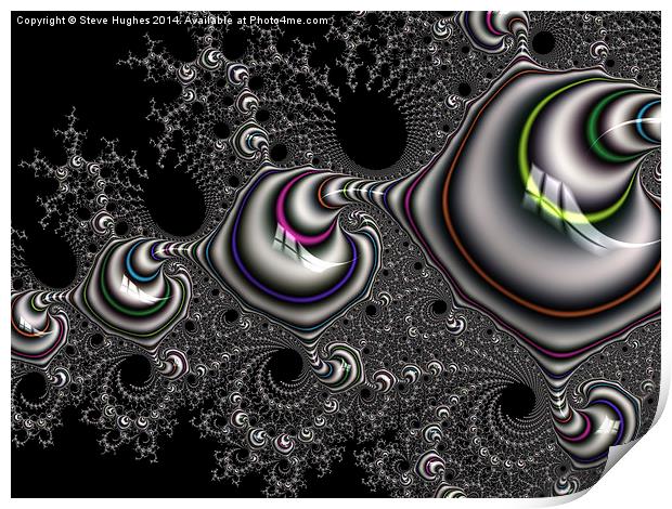 Repeating geometric fractals Print by Steve Hughes