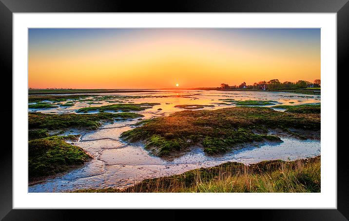 Sunrise over the Walton Backwaters Framed Mounted Print by matthew  mallett