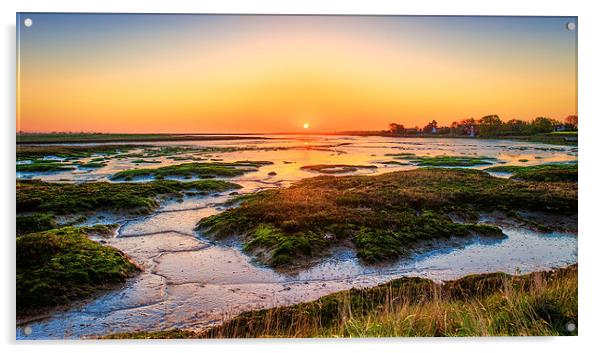 Sunrise over the Walton Backwaters Acrylic by matthew  mallett