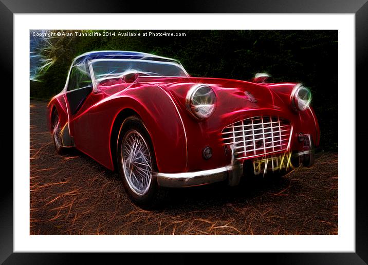 triumph TR3 Framed Mounted Print by Alan Tunnicliffe