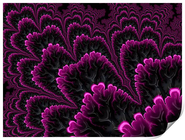 Dark pink and black abstract Print by Matthias Hauser