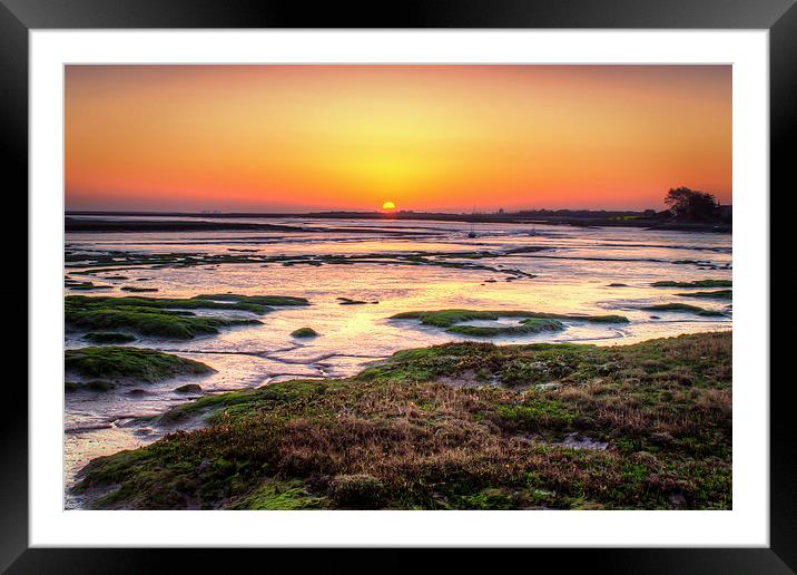 Sun rise to say hello Framed Mounted Print by matthew  mallett