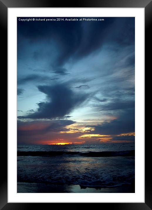 Philippine Sunset Framed Mounted Print by richard pereira