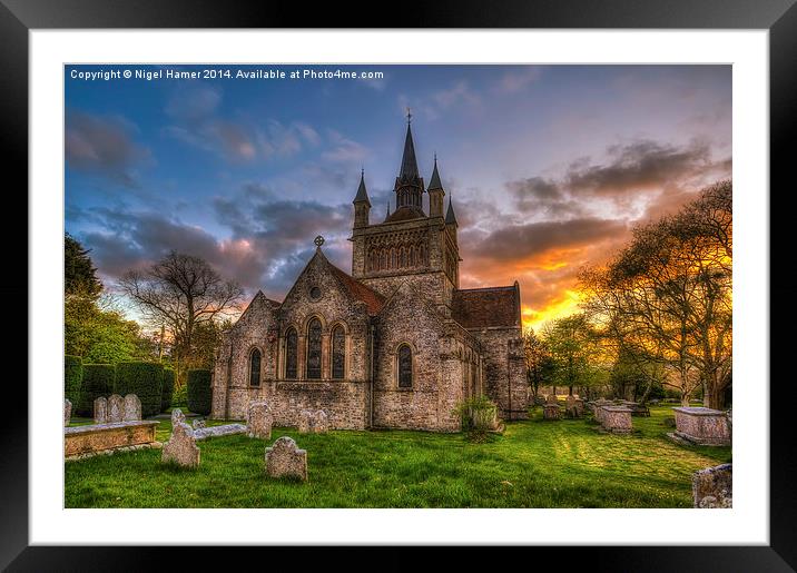 St Mildreds Sunset Framed Mounted Print by Wight Landscapes