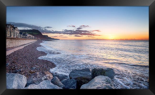 Sidmouth Seafront Framed Print by Helen Hotson