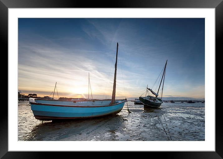 Boats in the Harbor Framed Mounted Print by Helen Hotson