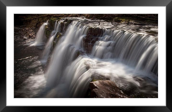 Sgwd y Pannwr waterfalls Framed Mounted Print by Leighton Collins