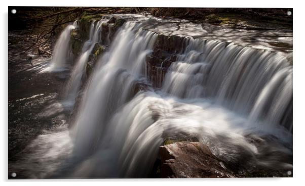 Sgwd y Pannwr waterfalls Acrylic by Leighton Collins