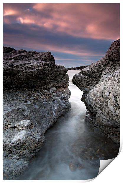 A Face in the rocks Print by David Stephens
