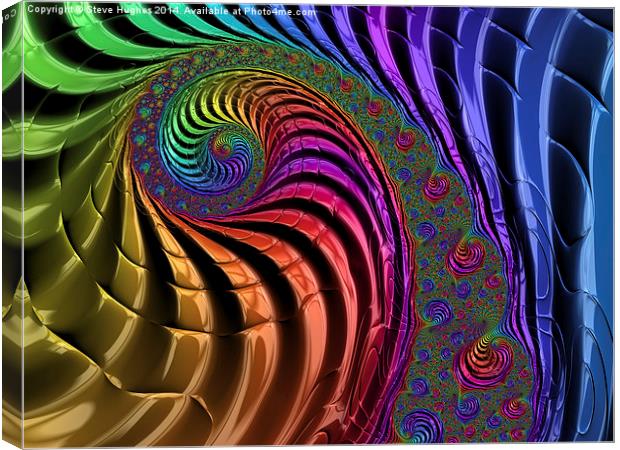 Multi coloured fractal art Canvas Print by Steve Hughes