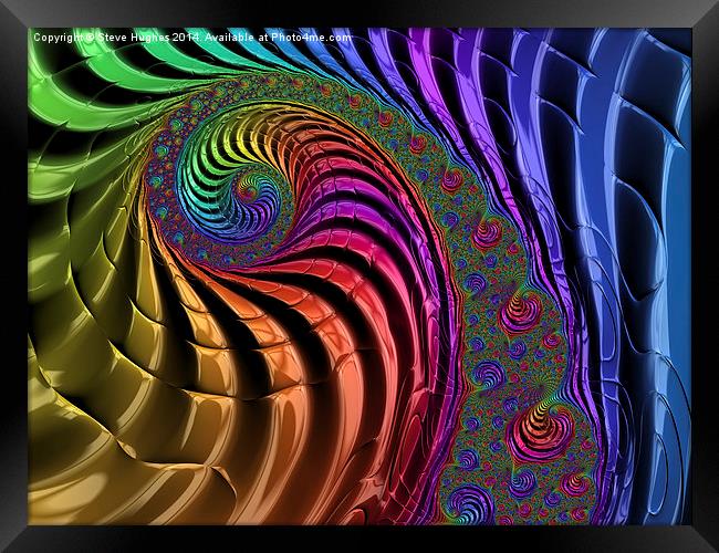 Multi coloured fractal art Framed Print by Steve Hughes