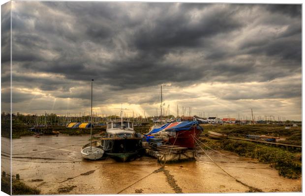 Tollesbury Boats Canvas Print by Nigel Bangert