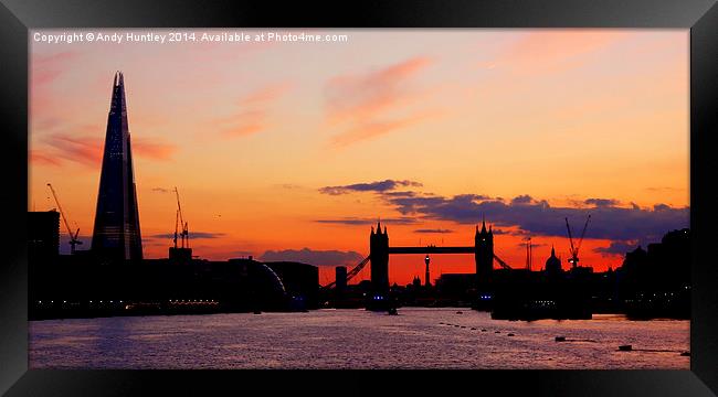 London at Dusk Framed Print by Andy Huntley