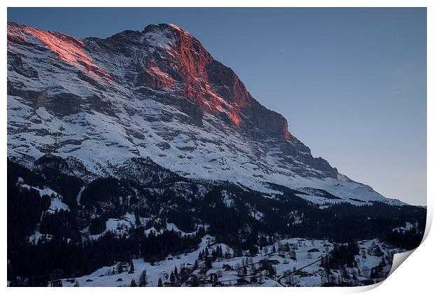 Eiger Sunset Print by James Grant