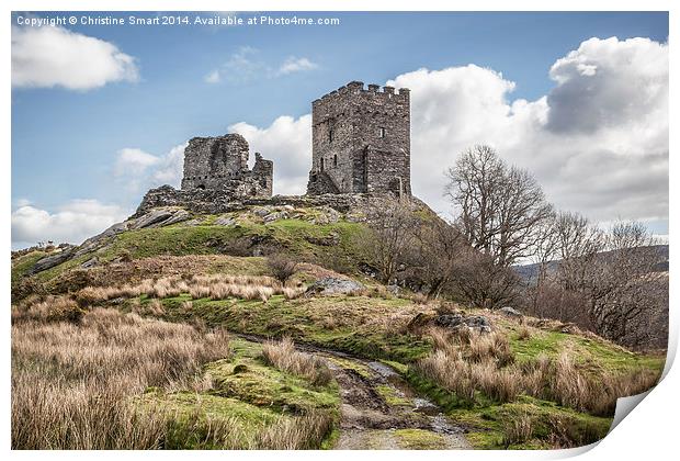 Dolwyddelan Castle a Hilltop Ruin Print by Christine Smart