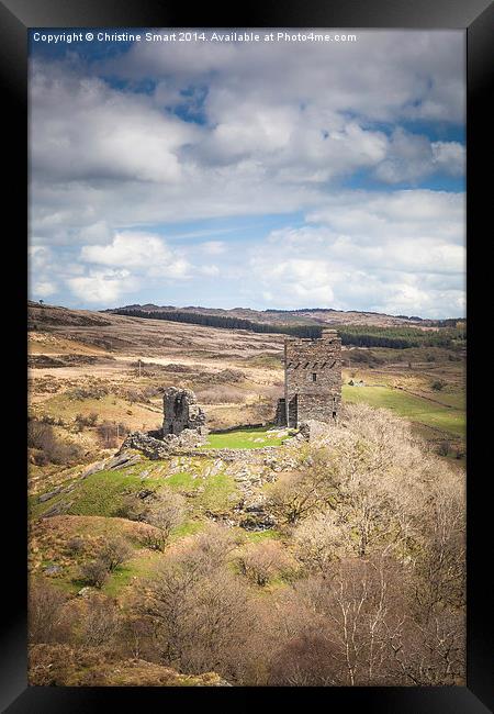Looking Down on Dolwyddelan Castle Framed Print by Christine Smart