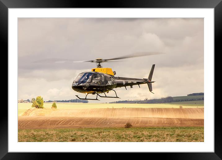 Eurocopter AS350 training flight Framed Mounted Print by Ian Jones