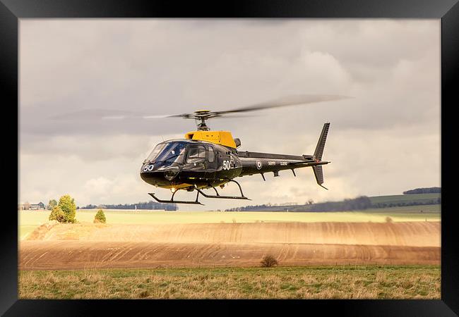 Eurocopter AS350 training flight Framed Print by Ian Jones