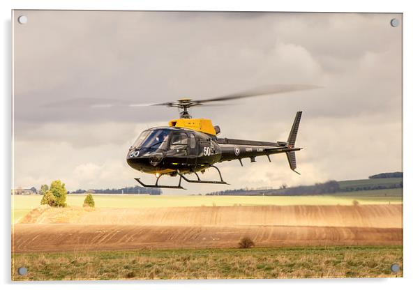 Eurocopter AS350 training flight Acrylic by Ian Jones