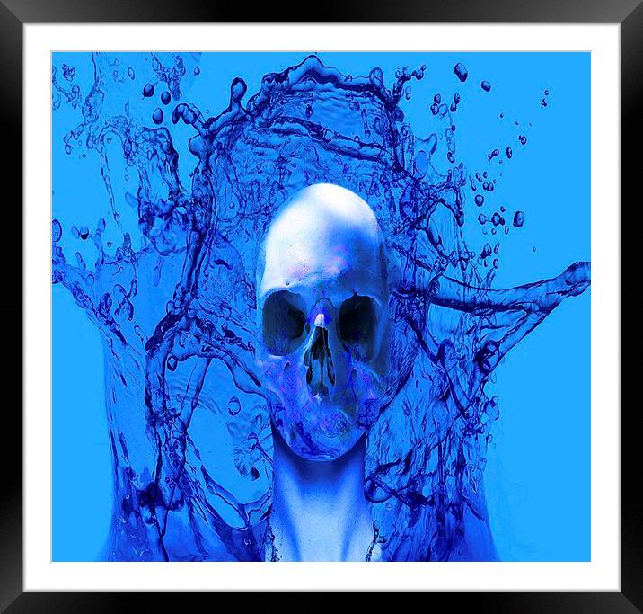 Alien Blue Framed Mounted Print by Matthew Lacey