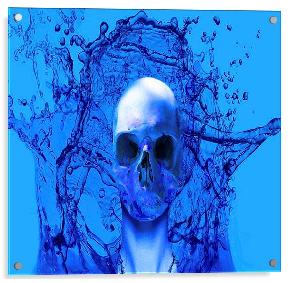 Alien Blue Acrylic by Matthew Lacey