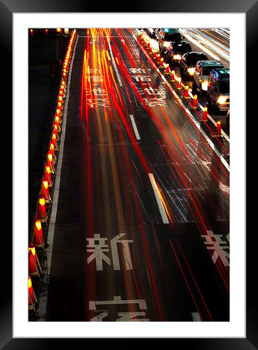 Car Streams Framed Mounted Print by Chris Gilloch