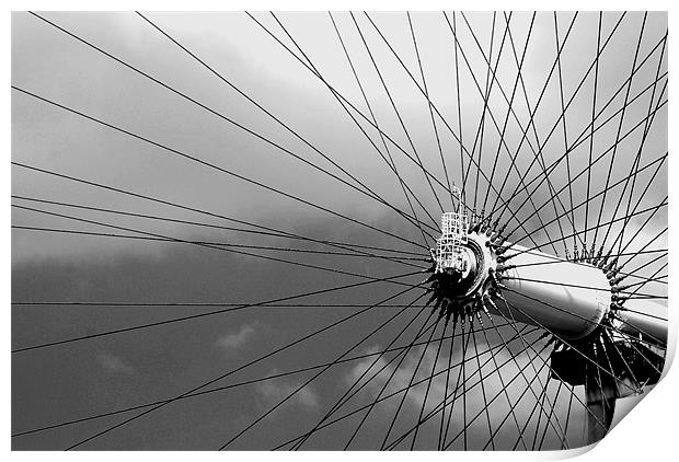 Wire Wheel Hub Print by Karen Martin