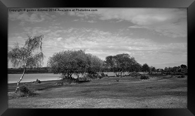 Hatchet Pond near Beaulieu Framed Print by Gordon Dimmer