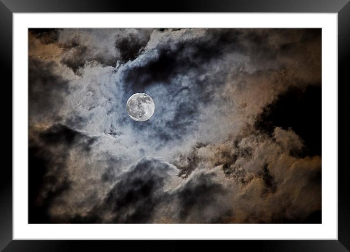 Shrouded Moon Framed Mounted Print by John Biggadike