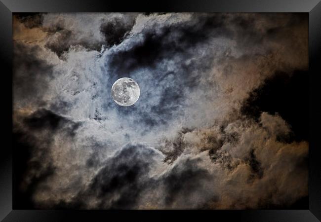 Shrouded Moon Framed Print by John Biggadike
