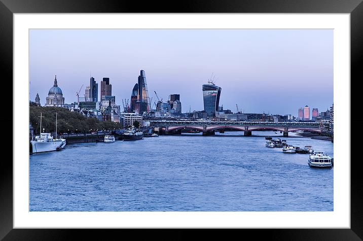 Night View of London Framed Mounted Print by Philip Pound