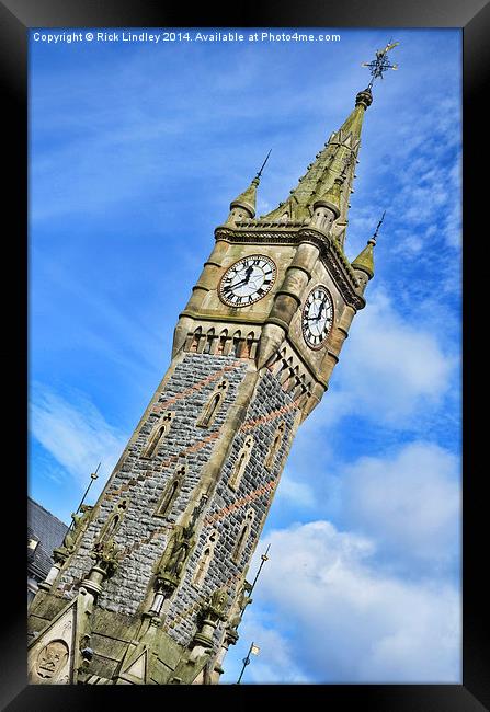 Machynlleth clock tower Framed Print by Rick Lindley