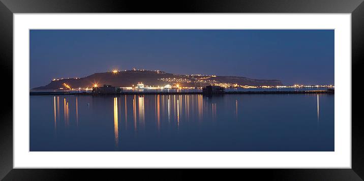 Portland at Night Framed Mounted Print by Paul Brewer