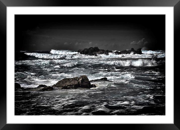 Stormy Seas in Fuertaventura Framed Mounted Print by Andy Anderson
